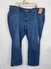 NWT Levi's Classic Straight Jeans Women's 26W Blue Denim Stretch High Rise Retro