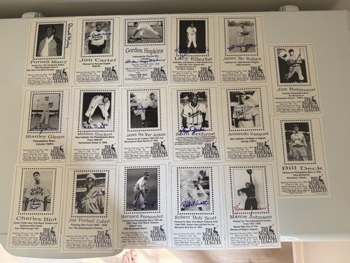 Lot 16 Signed Negro League Baseball Players Autographs 1999 Cherry Hill MEGA