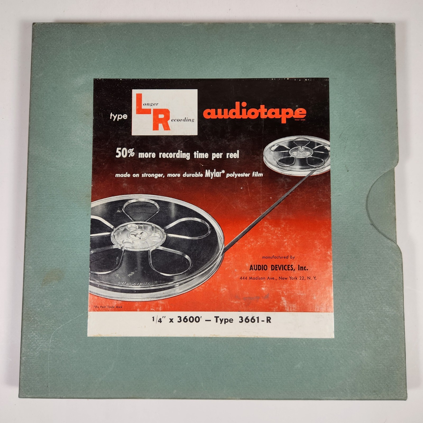 Audiotape LR Longer Recording 1/4" × 3600' Reel To Reel Tape Type 3661-R (NOS)