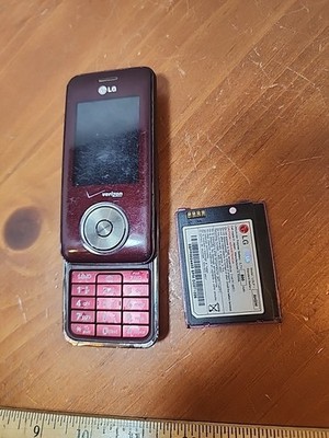 LG Chocolate 2 II VX8550 Burgundy Verizon Rare Slider Up Phone  UNTESTED  Read!