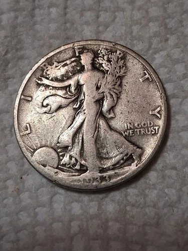 1933 S Walking Liberty Half Dollar In VG To F Condition In My Opinion. #438