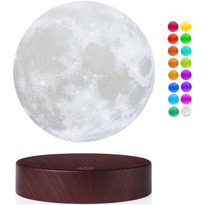Vgazer Levitating Moon Lampfloating And Spinning In Air Freely 3D Printing Moon