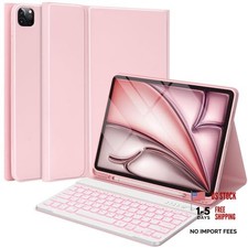for iPad Air 13 Inch Case Keyboard M4/M3/M2, 2026/2025/2024  Light Pink