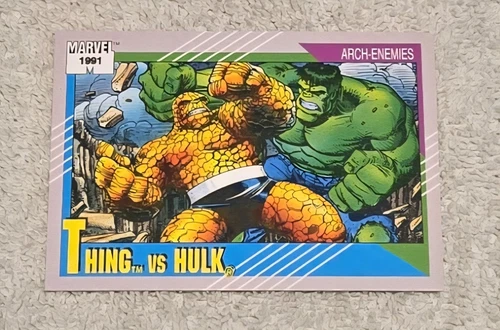 1991 Impel Marvel Universe Series 2 Thing vs Hulk #103 Comic Book Trading Card