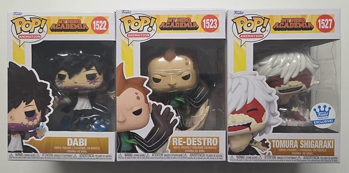3 FUNKO POP MY HERO ACADEMIA 1522 DABI 1523 RE-DESTRO 1527 TOMURA SHIGARAKI SHOP