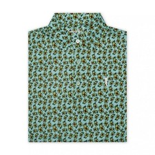 Grunk Dolfer Avocado All Over Print Men's Polo Golf Shirt Size L