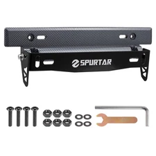 Spurtar License Plate Frames, Adjustable Front Car License Plate Holder Inclu...