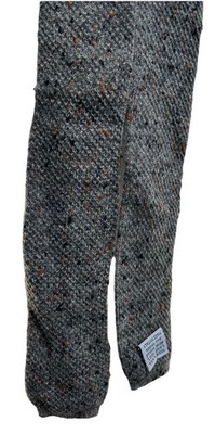 Herren 100 % Wolle Hergestellt in Italien Grau Multi Gemustert Flach Quadratisch Ende Krawatte 2'' Breit