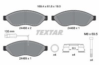 Textar 2446807 Bremsbelagsatz, Scheibenbremse FüR Fiat