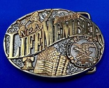 Life member - NRA National Rifle Association Award Design Medals Belt Buckle