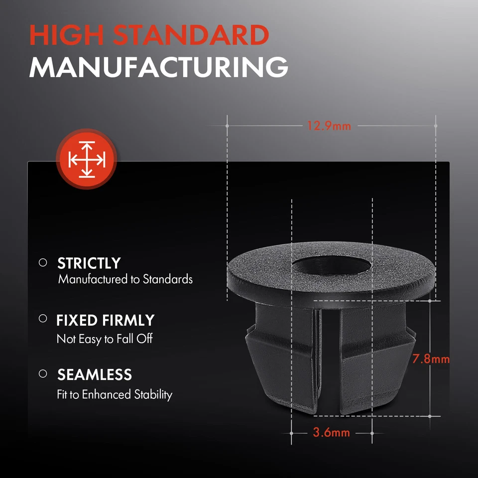 50 piezas clips de retención para GM Astro Safari Volkswagen orificios de 3,6 mm de diámetro nailon Foto 3 de 4