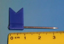 50 Blue Straight Pins Flag Flags Pin Wall Needles Marking Card Pin