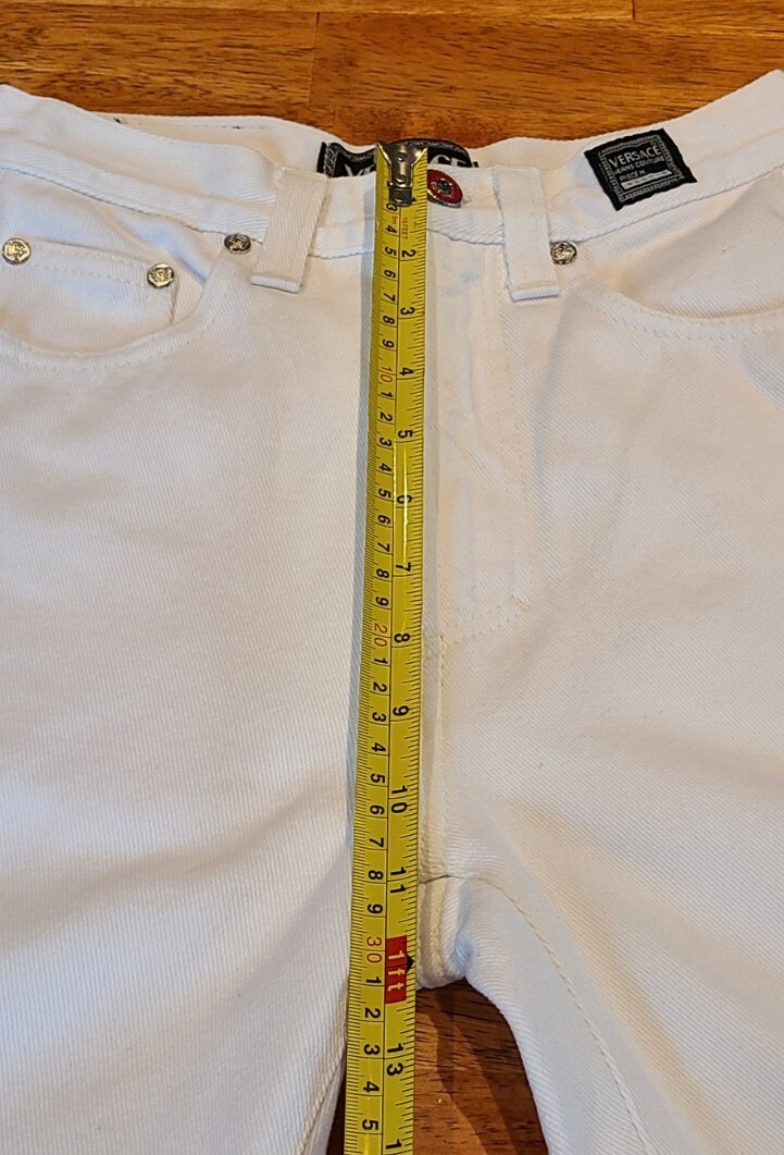 Vintage Versace Couture Jeans 90's White Jeans Made in Italy