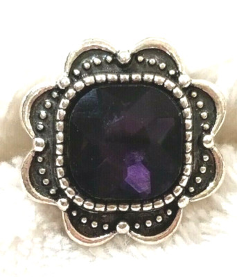 3D PURPLE RHINESTONE 18mm/20mm GINGER SNAP BUTTON POPPER INTERCHANGEABLE JEWELRY