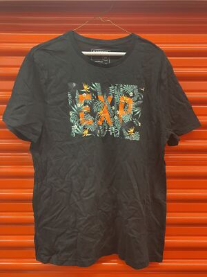 Express Quality Fit Mens T- Shirt Medium Orange Flower 3D Design