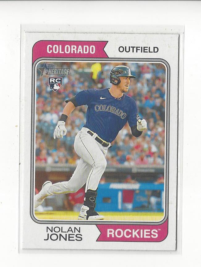 2023 Topps Heritage #164 Nolan Jones RC Rookie Rockies