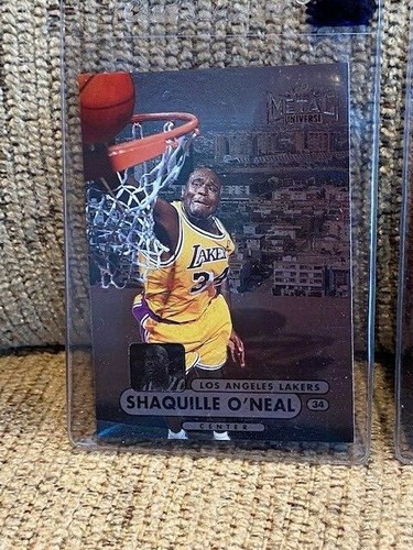 1997-98 Fleer Metal Universe #1 & #50 - SHAQUILLE O'NEAL Lot - LAKERS (2 Cards) - Picture 2 of 4