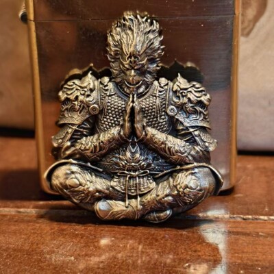 1 piece Brass Black Mythical Wukong sticker lighter DIY accessories