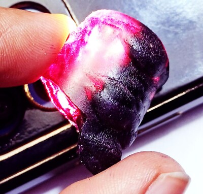 Harshj_0 Natürlicher Ruby Roh Edelstein Rot Zertifiziert 49,30 Ct 1 Stück
