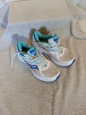 Saucony Womens Preowned Cohesion White/Blue Running Shoes