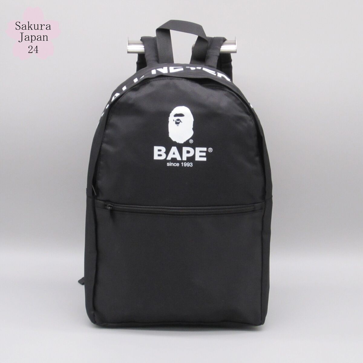 BAPE A Bathing Ape Backpack APE HEAD Logo Black 2019 AW BAPE A Bathing Ape Backpack APE HEAD Logo Black 2019 AW