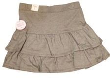 NWT Justice Girl's Gray Ruffle Skorts, Sz 8