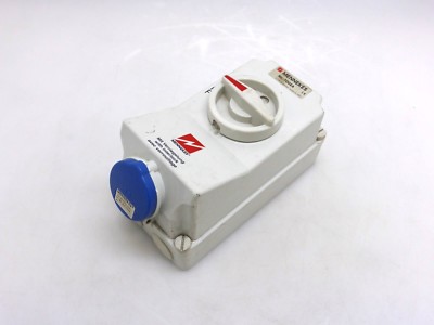 Mennekes CEE Steckvorrichtung abschaltbar, Buchse Blau gerade 2P+E, 230 V / 16A 