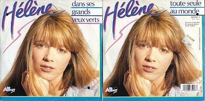 45 RPM Record Helene   Dans Ses Grands Yeux Verts // Toute Seule Au Monde