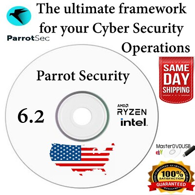 Parrot Security 6.2 Live/Installer Bootable DVD | Same Day Shipping from Cali