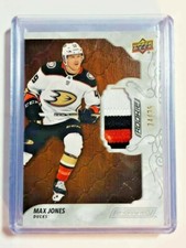  2019-20 UD Engrained Premium Materials Mahogany #65 Max Jones /35 Patch Ducks