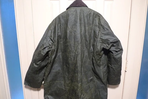 BARBOUR- A200 BORDER WAX COTTON JACKET - SAGE - MADE @ UK - EXCELLENT - 48 image 18