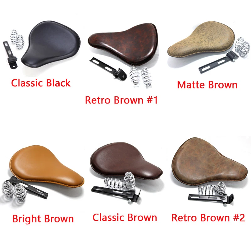 Muelle de asiento individual de cuero para motocicleta Yamaha V Star 650 XVS 650 XVS 950 Bobber Foto 4 de 4