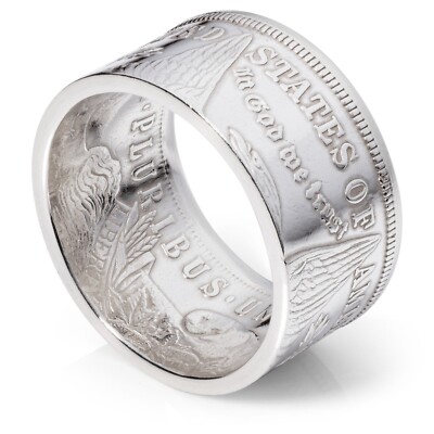 Morgan Silver Dollar Coin Ring 1921 