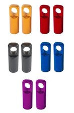 2 x ALUMINIUM PRESTA VALVE CAP -  WITH IN-BUILT VALVE CORE REMOVAL TOOL