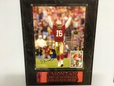 Joe Montana San Francisco 49ers  autographed 8x10 photo plaque COA