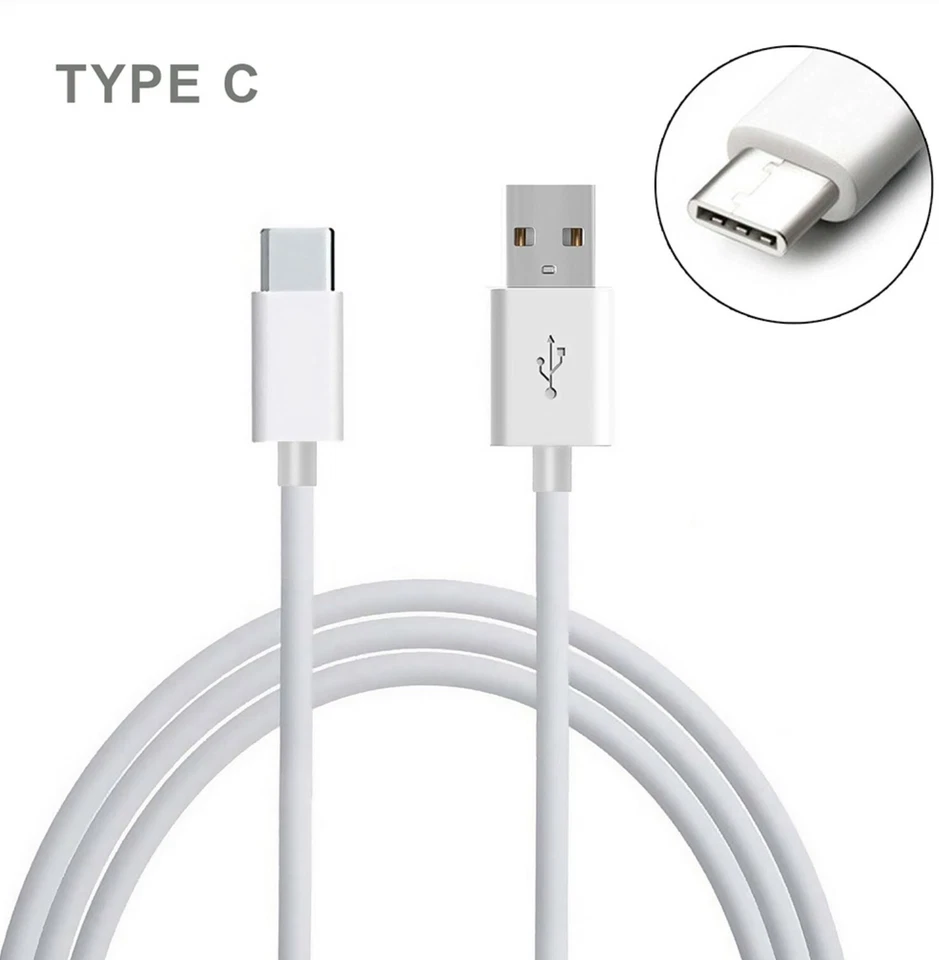 For Samsung Galaxy A10e A20 A50 10Ft Fast Charger Type C Charging Cable White - Image 3 of 4