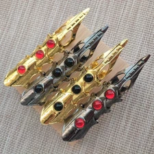 Articulated Finger Ring Wrap Jewelry Flexible Metal Claws Fingertips Adjustable