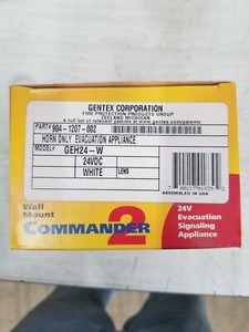 Gentex GEH24-W Horn Only White Faceplate New In Box