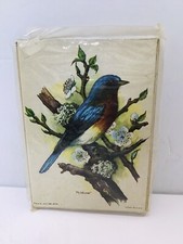 Vtg 1950's PH Gonner (2)  Litho Prints GOLDFINCH and BLUEBIRD 5"x7" NIP  Sealed