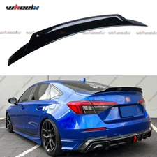 FOR 2022-2024 HONDA CIVIC SEDAN YOFER V3 GLOSS BLACK DUCKBILL TRUNK SPOILER WING