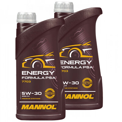 Motoröl Motor Öl MANNOL 5W-30 Energy Formula PSA 2 X 1 Liter für Audi BMW Opel 