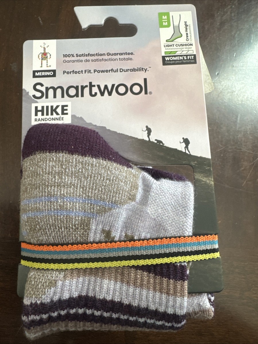 SMARTWOOL Women's Hike Light Cushion Margarita Crew Socks Purple