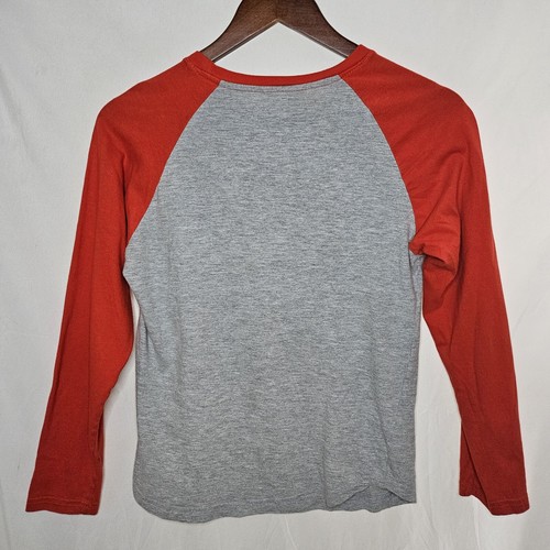 Boys Trukfit Red Gray Raglan Skateboard Streetwear Lil Wayne Y2K Shirt Size M - Picture 11 of 12