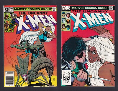 Uncanny X-Men #165 Newsstand & #170 Marvel 1982 Origin of The Morlocks