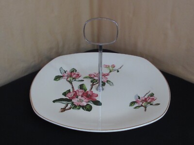 Vintage Stylecraft MIDWINTER Ceramic Tidbit Tray W/ Handle