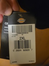 Dickies Mens Quilt Linned Zip Up Sweatshirt Size XXL