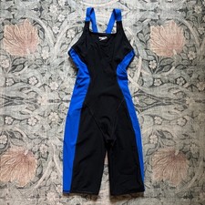 Speedo PowerPlus Kneesuit Racing Swimsuit Blue Size 28 Swimming