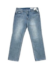 Gap NEW Womens High Rise 90s Straight Jeans Light Wash Stretchy Sz 16 Short