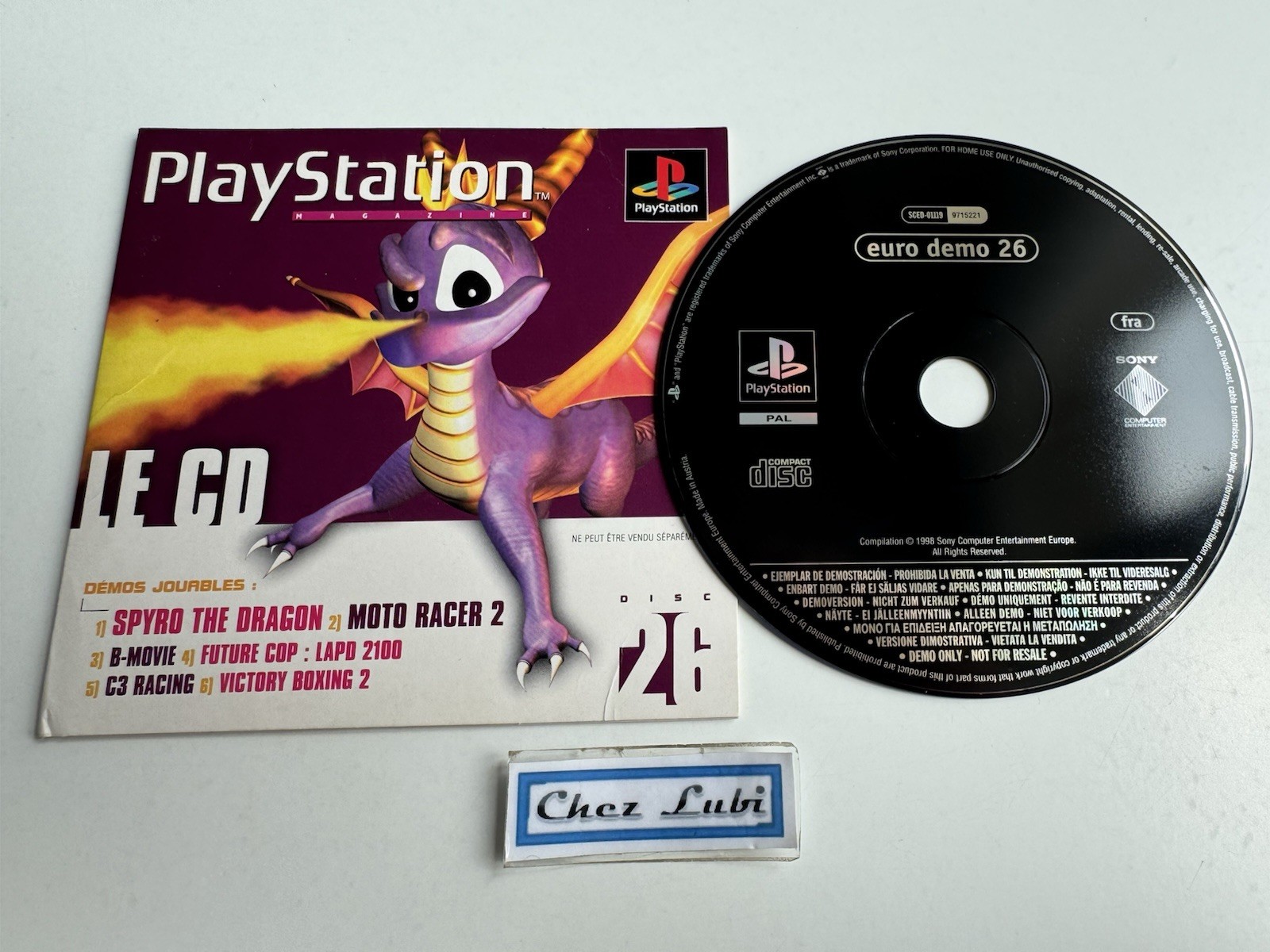 Euro Demo 26 (Spyro The Dragon, Future Cop LAPD, Moto Racer...) - Promo - PS1