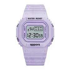 YIKAZE Sports LED Digital Watch Waterproof for Boys Girls Men Women Square